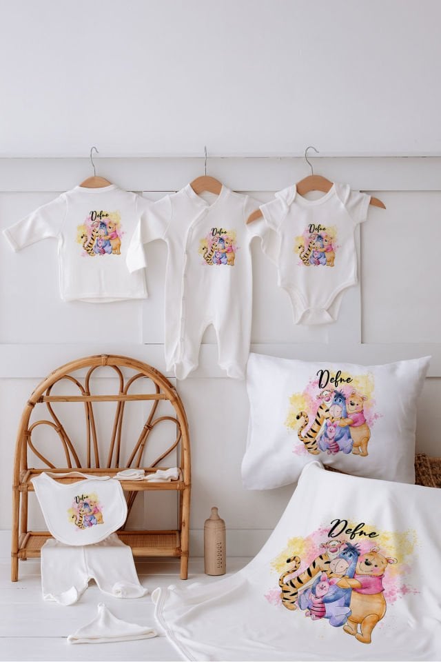 %100 Organik İsme Özel 10lu Hastane Çıkışı Winnie