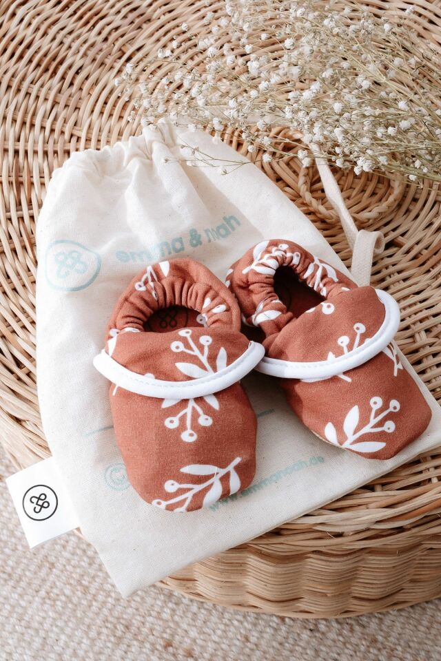 Pamuklu Kaydırmaz Taban Bebek Patik, Ev Botu Terliği Kreş Ayakkabısı Panduf 18 - 19 - Renkli