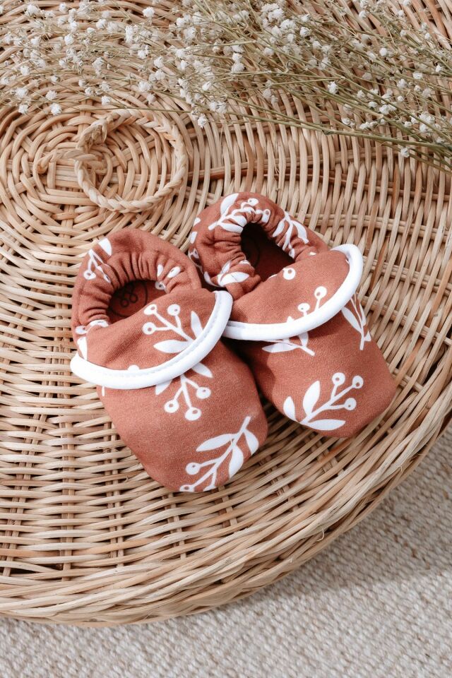 Pamuklu Kaydırmaz Taban Bebek Patik, Ev Botu Terliği Kreş Ayakkabısı Panduf 18 - 19 - Renkli