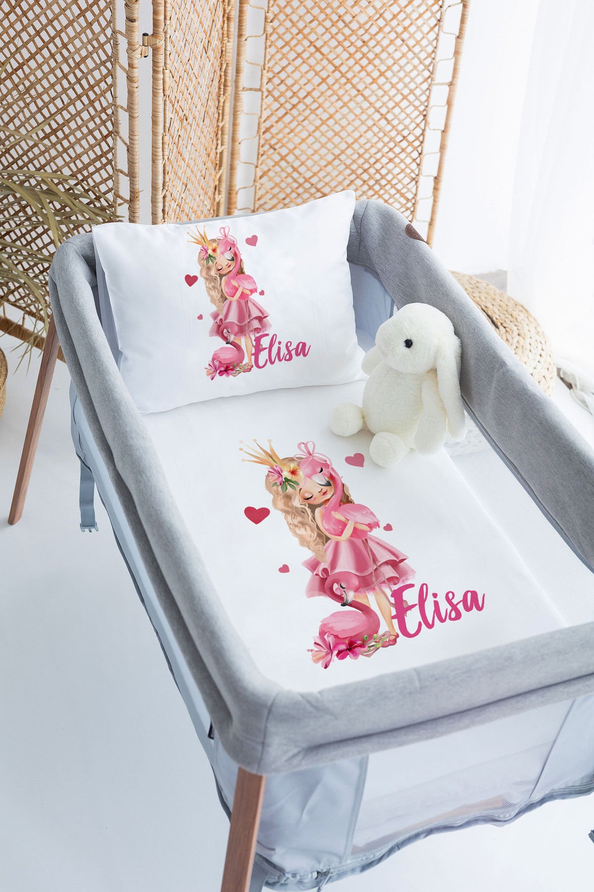 İsme Özel 70x120 Park Yatak Nevresim Takımı Prenses