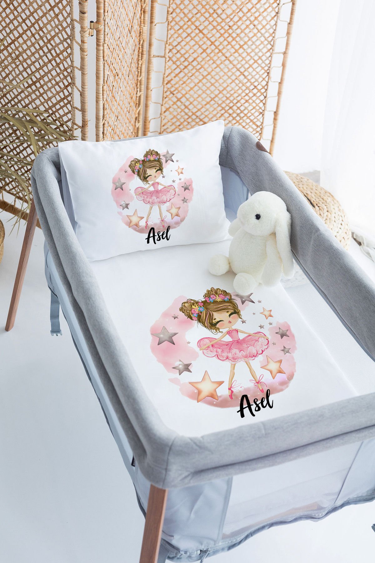 İsme Özel 70x120 Park Yatak Nevresim Takımı Prenses