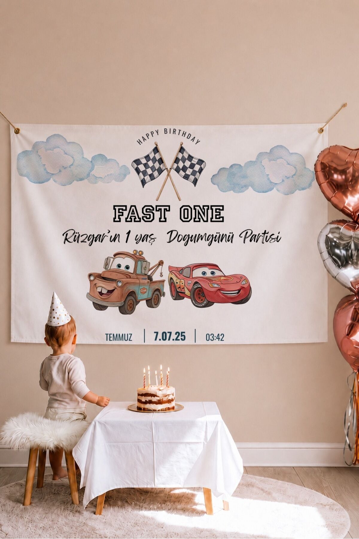 Kişiye Özel Doğum Günü Duvar Afişi Örtüsü 100x120 Cm Büyük Boy Formula