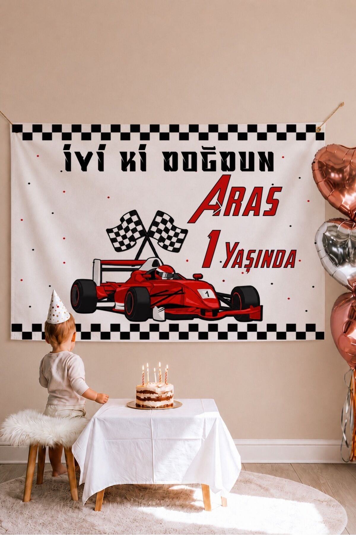 Kişiye Özel Doğum Günü Duvar Afişi Örtüsü 100x120 Cm Büyük Boy Formula