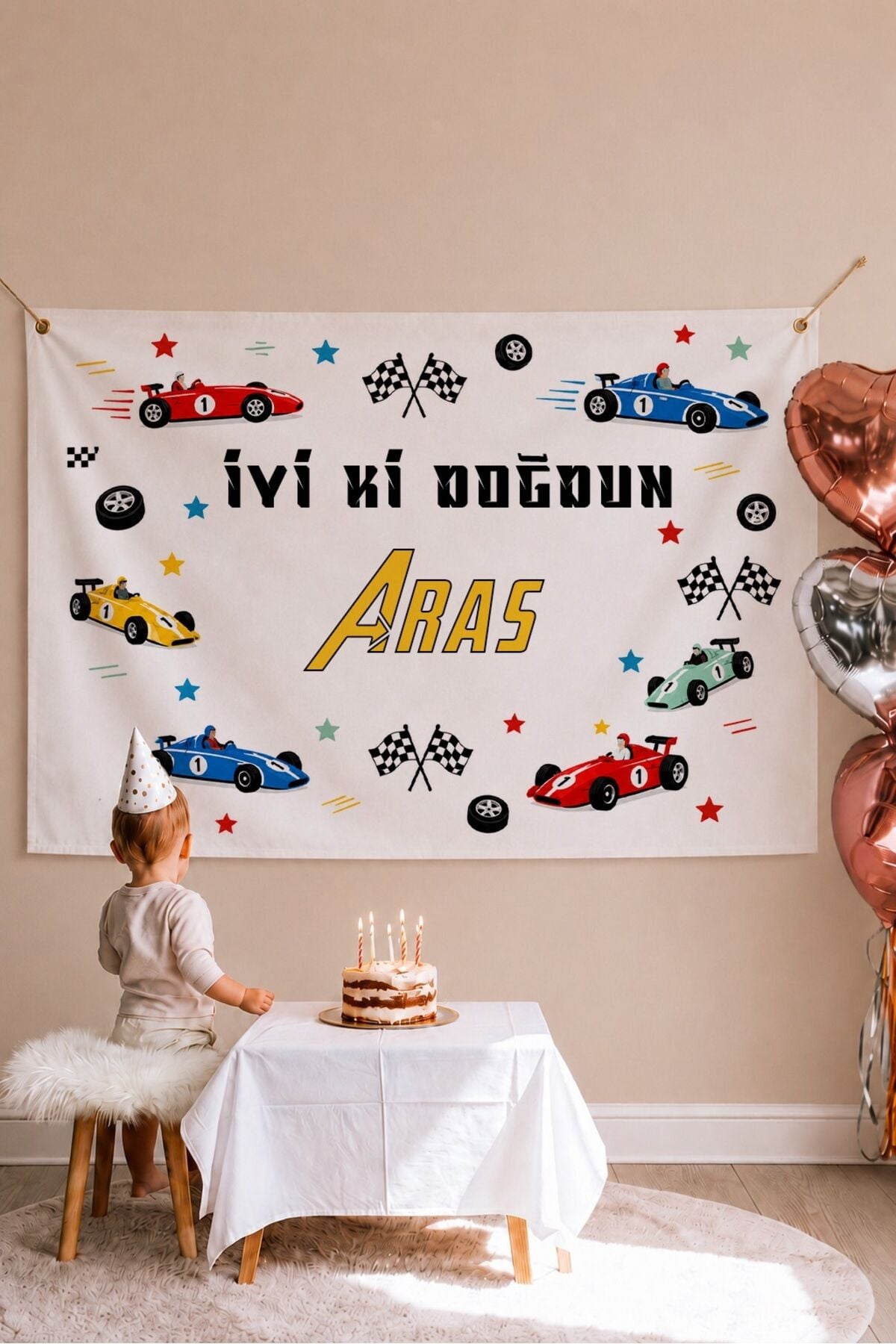 Kişiye Özel Doğum Günü Duvar Afişi Örtüsü 100x120 Cm Büyük Boy Speed
