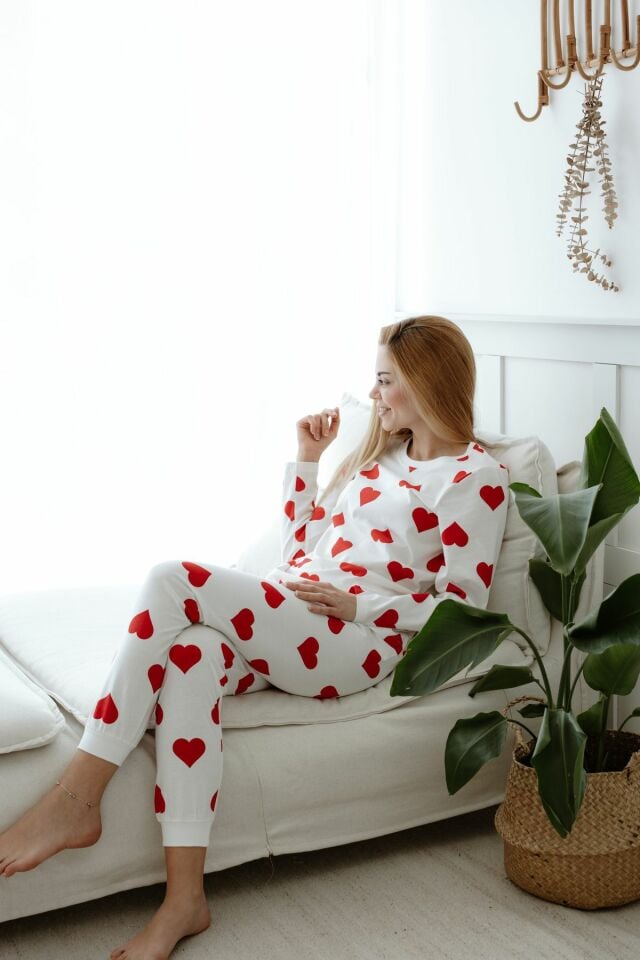 %100 Pamuk Kalpli Kadın Pijama Takımı