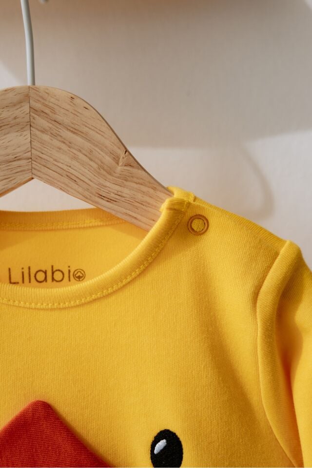 %100 Pamuk Civciv Kostüm Body & Şapka Seti – Unisex Bebek Hediye Seti