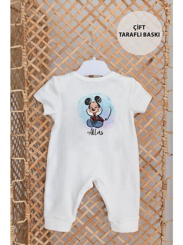 Lilabio Organik İsme Özel Yazlık 10LU Hastane Çıkışı Mickey
