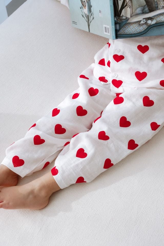 %100 Pamuk Kalpli Muslin Bebek Pijama Takımı