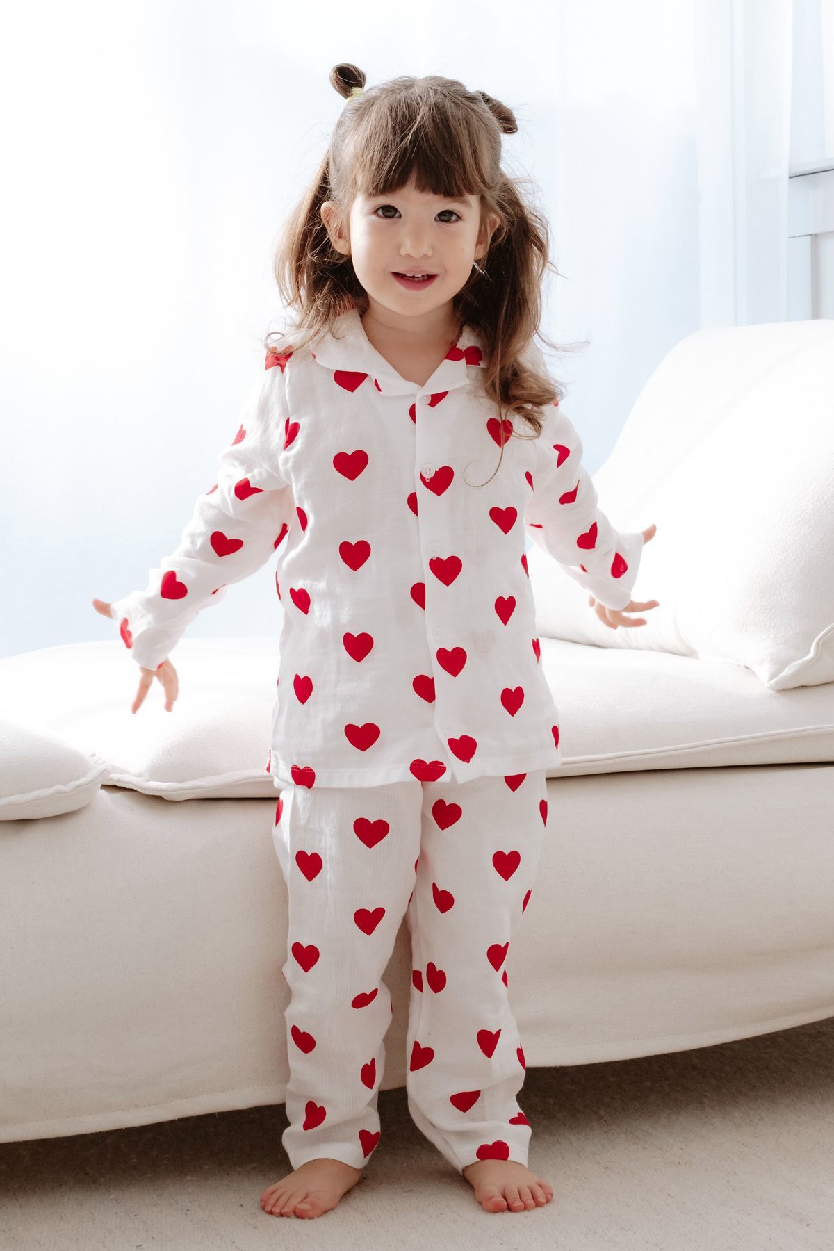 %100 Pamuk Kalpli Muslin Bebek Pijama Takımı