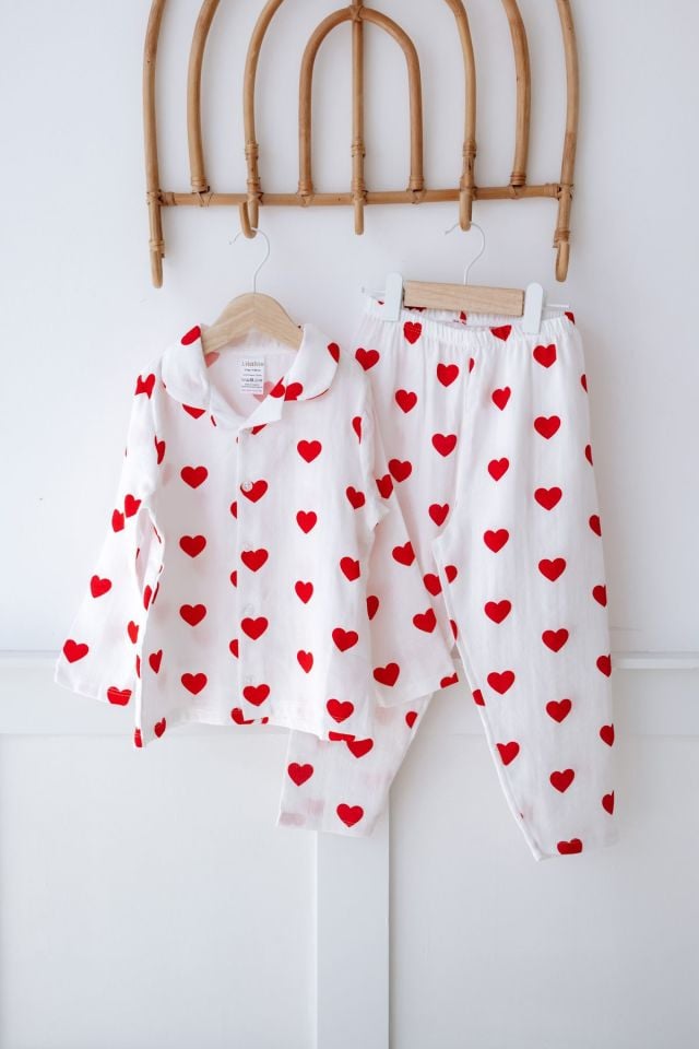 %100 Pamuk Kalpli Muslin Bebek Pijama Takımı