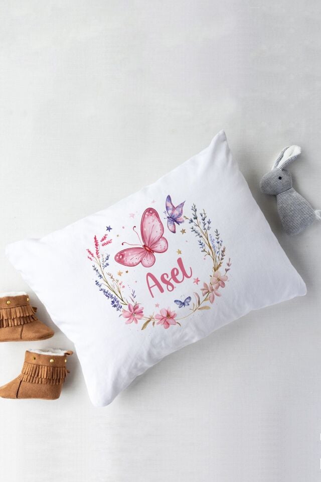 %100 Organik Isme Özel Isimli 10lu Hastane Çıkışı Çelenk Kelebek