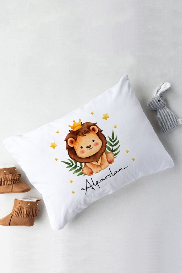 %100 Organik Isme Özel Isimli 10lu Hastane Çıkışı Dallı Aslan